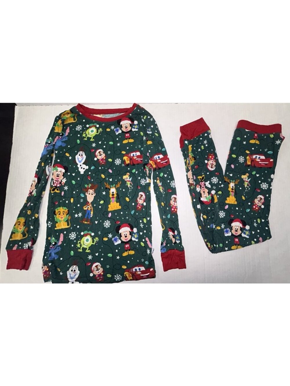 Little Sleepies Disney Christmas Parade Kids Pajama Set 7/8 Toy Story Mickey